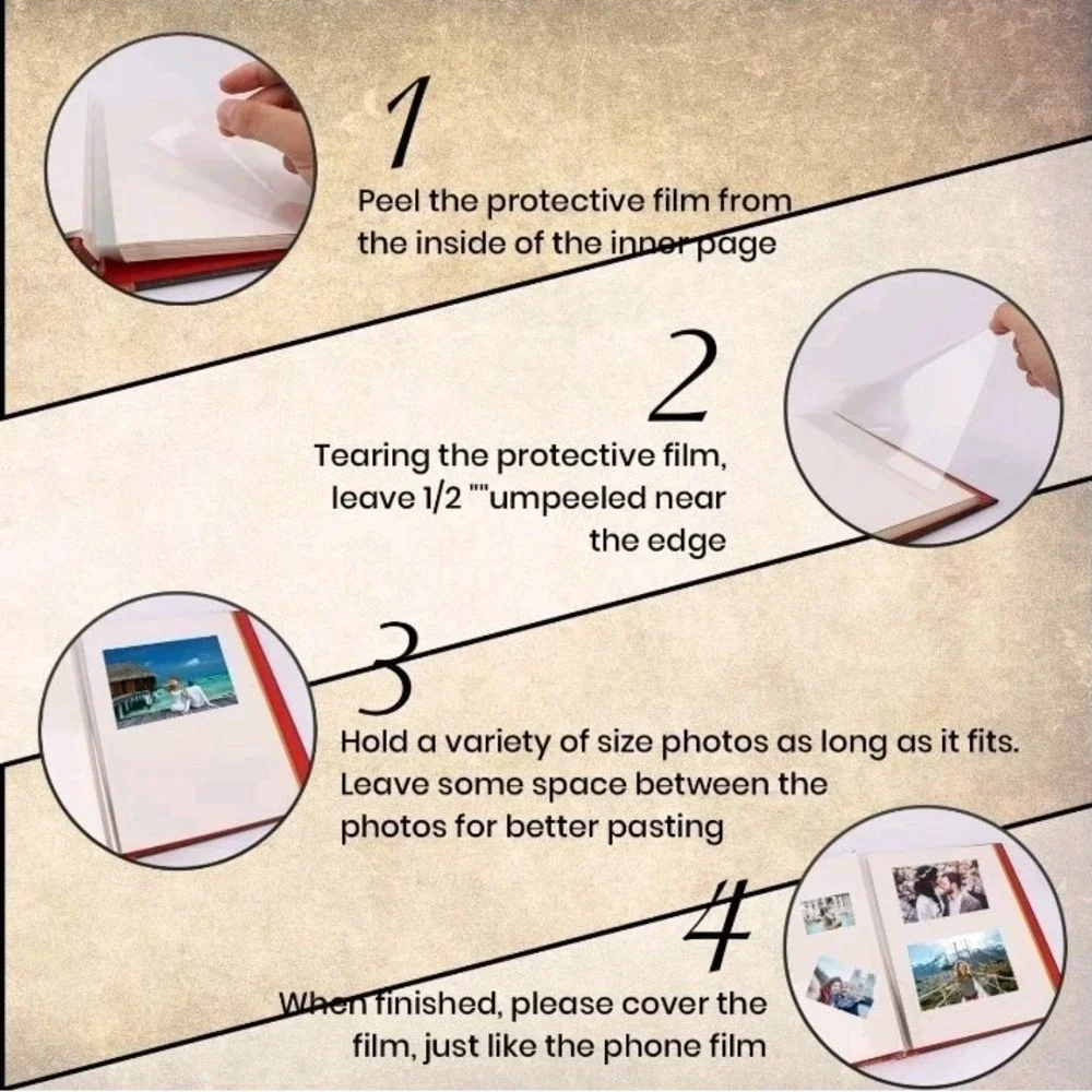 DIY Photo Album Scrapbook for Weddings, Travel, Anniversaries, Baby‎ Showers